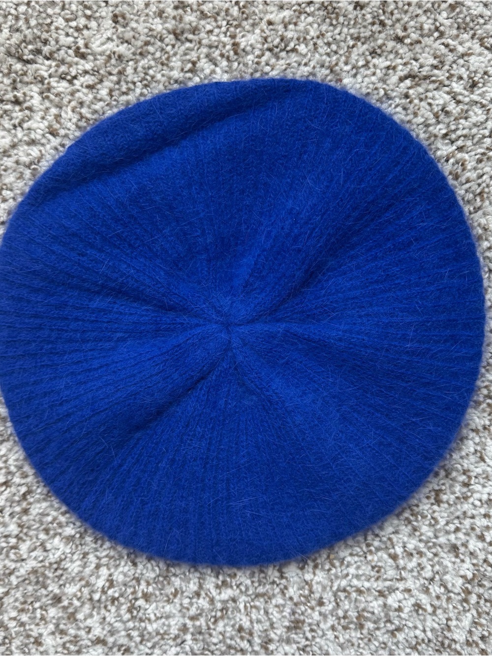 Vintage Lord & Taylor Royal Blue Angora Blend Beret
